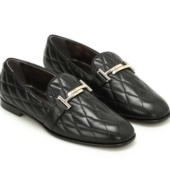 Tods Doble T Quilted Loafers - Picture 1 of 2